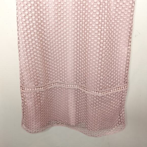 Ann Taylor Pink Lace Dress Short Sleeve Shift - Picture 4 of 11